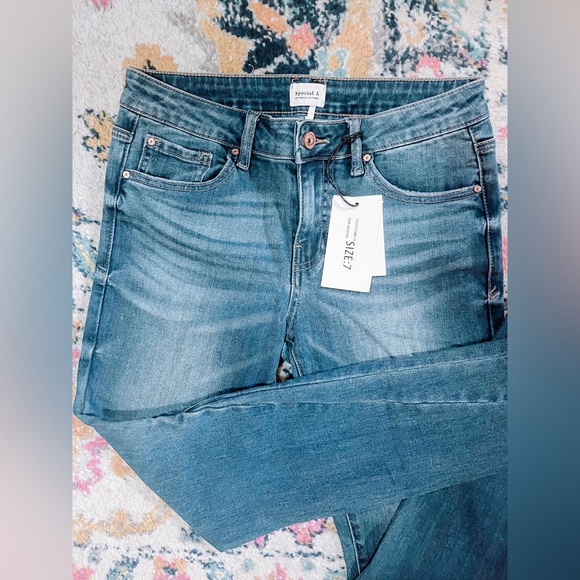 Special A Natalie Skinny Jeans with Split Hem - Picture 6 of 9